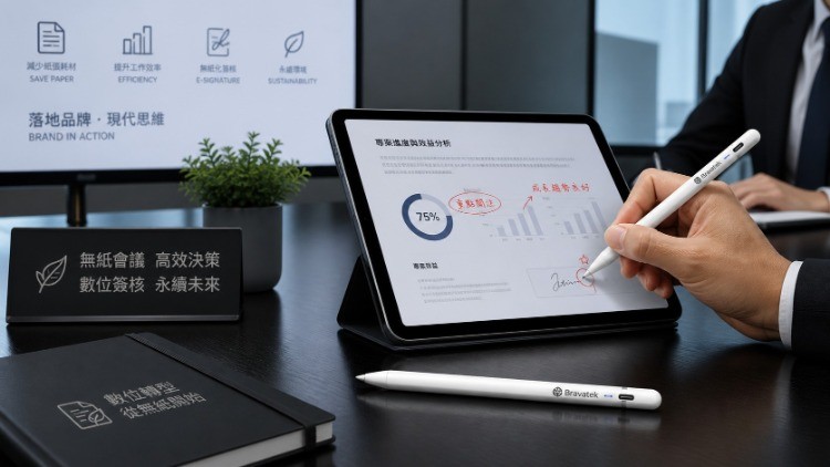 無紙化辦公的品牌符號,電容筆傳遞企業 “高效、現代” 的形象