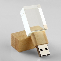 竹水晶发光USB手指