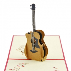 紙雕吉他立體賀卡
