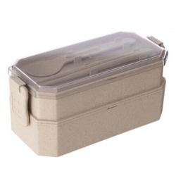 Wheat Double Layer Lunch Box