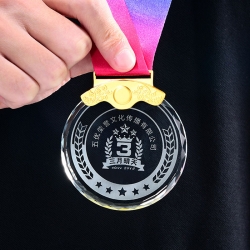 Crystal Medal with Ribbon