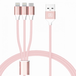 Three-headed Charging Cable
