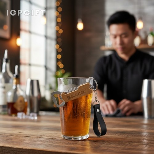 竹製多功能酒吧工具鑰匙扣