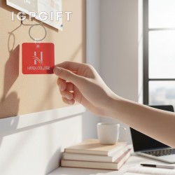 方形柔軟鑰匙圈 - 半透明