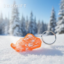 透明雪地摩托軟膠鑰匙扣