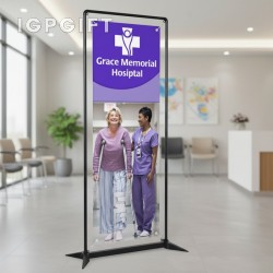 可替換圖形布料橫幅展示架
