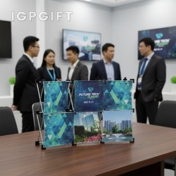幾何型可攜式桌面展示架