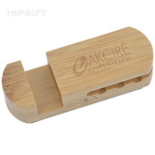 竹製手機支架與纜線整理器