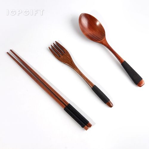 絨布包裝和風木質餐具