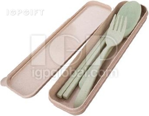 環保小麥便攜餐具套裝