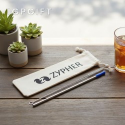 不鏽鋼吸管套裝 - 帶棉布袋 - 1套 發貨