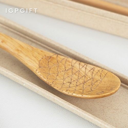 日式便攜木製餐具套裝