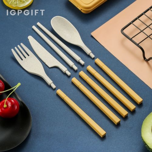 小麥秸稈折疊便攜餐具