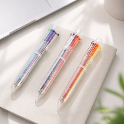 透明桿多色原子筆