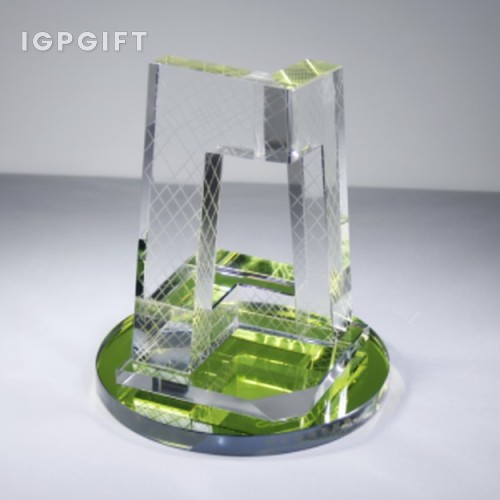水晶3D立體大樓塔模型擺件定製