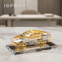 3D內雕水晶汽車擺件