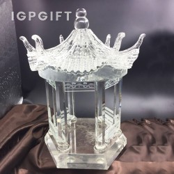 宮廷亭宇水晶擺件