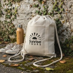 環保抽繩運動背包