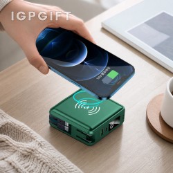 15000毫安五合一無線自帶插頭行動電源