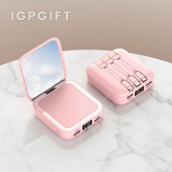 時尚多功能化妝鏡行動電源