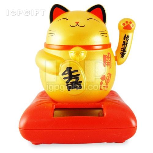 可愛太陽能招收貓