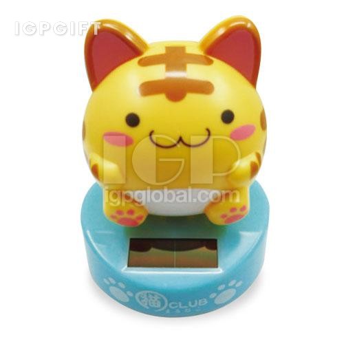 可愛動物太陽能祈福貓