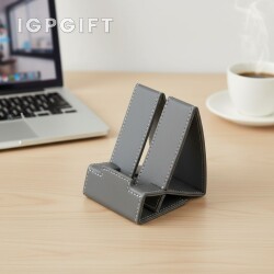 優雅大體皮製手機座