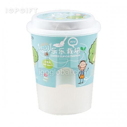 咖啡杯帶蓋盆栽