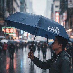 便攜式雙層圓頂雨傘