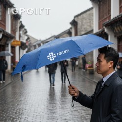 便攜式自動雨傘 - 43英寸弧形