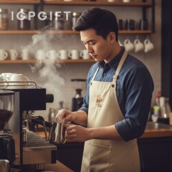 雙肩設計咖啡師圍裙