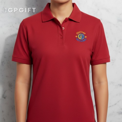女士微孔速乾 polo 衫