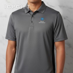 側面撞色運動 polo 襯衫 - 男士款