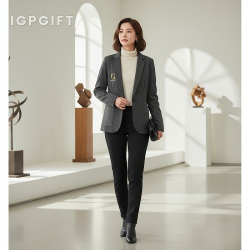 女士雙針織外套