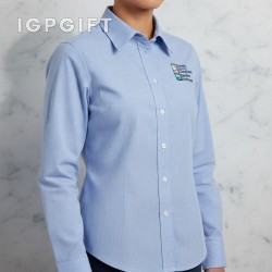 皇冠系列女款格子襯衫