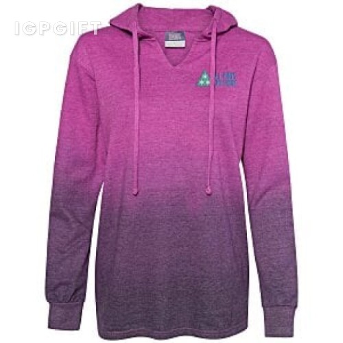 女款漸變法式毛圈連帽衫