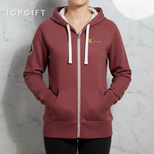 女性全拉鏈運動 Hoodie