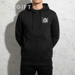超厚全拉鏈連帽衛衣 - 撞色款