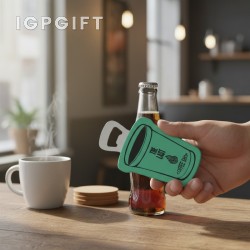 舒適手柄瓶蓋開瓶器 - 咖啡杯風格