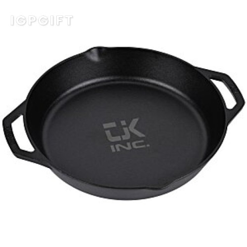 雙把手鑄鐵炒鍋 - 12