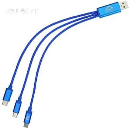 三合一金屬充電線