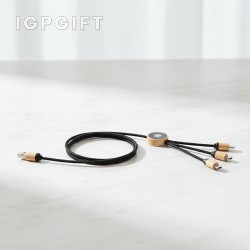 三合一竹子充電數據線