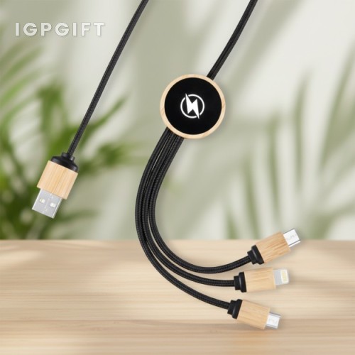 三合一竹子充電數據線