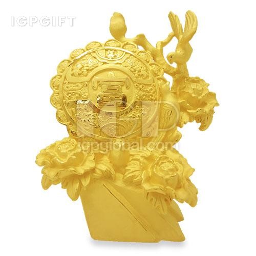 花開富貴福祿壽擺件