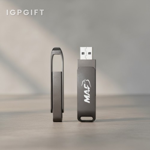 黑色金屬旋轉USB閃存驅動器 - 32GB