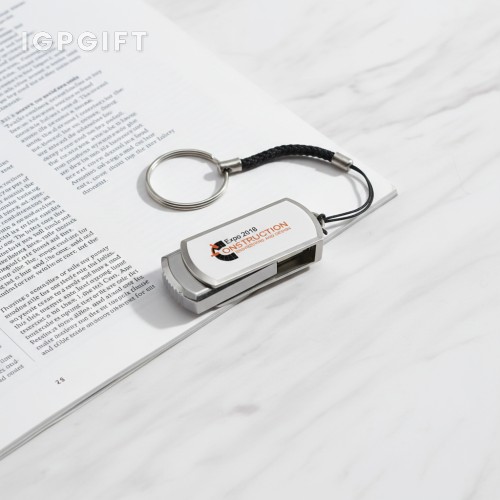 迷你金屬旋轉 USB 隨身碟 - 8GB