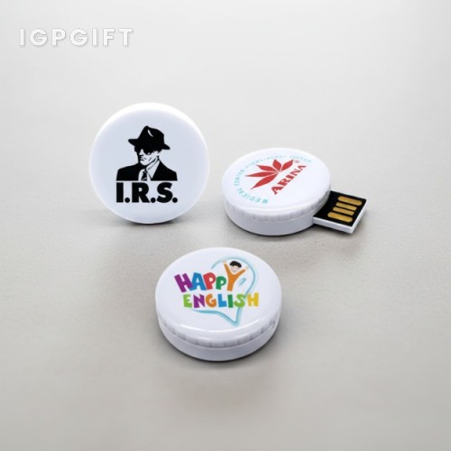 迷你圓形USB閃存驅動器