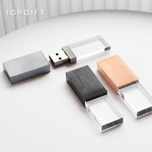 金屬水晶USB閃存驅動器 - 8GB