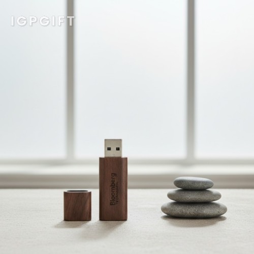 木質條形USB隨身碟 - 4GB