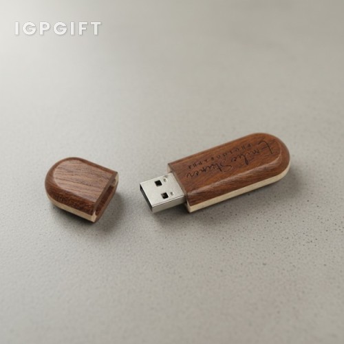 優雅木質USB隨身碟 - 8GB
